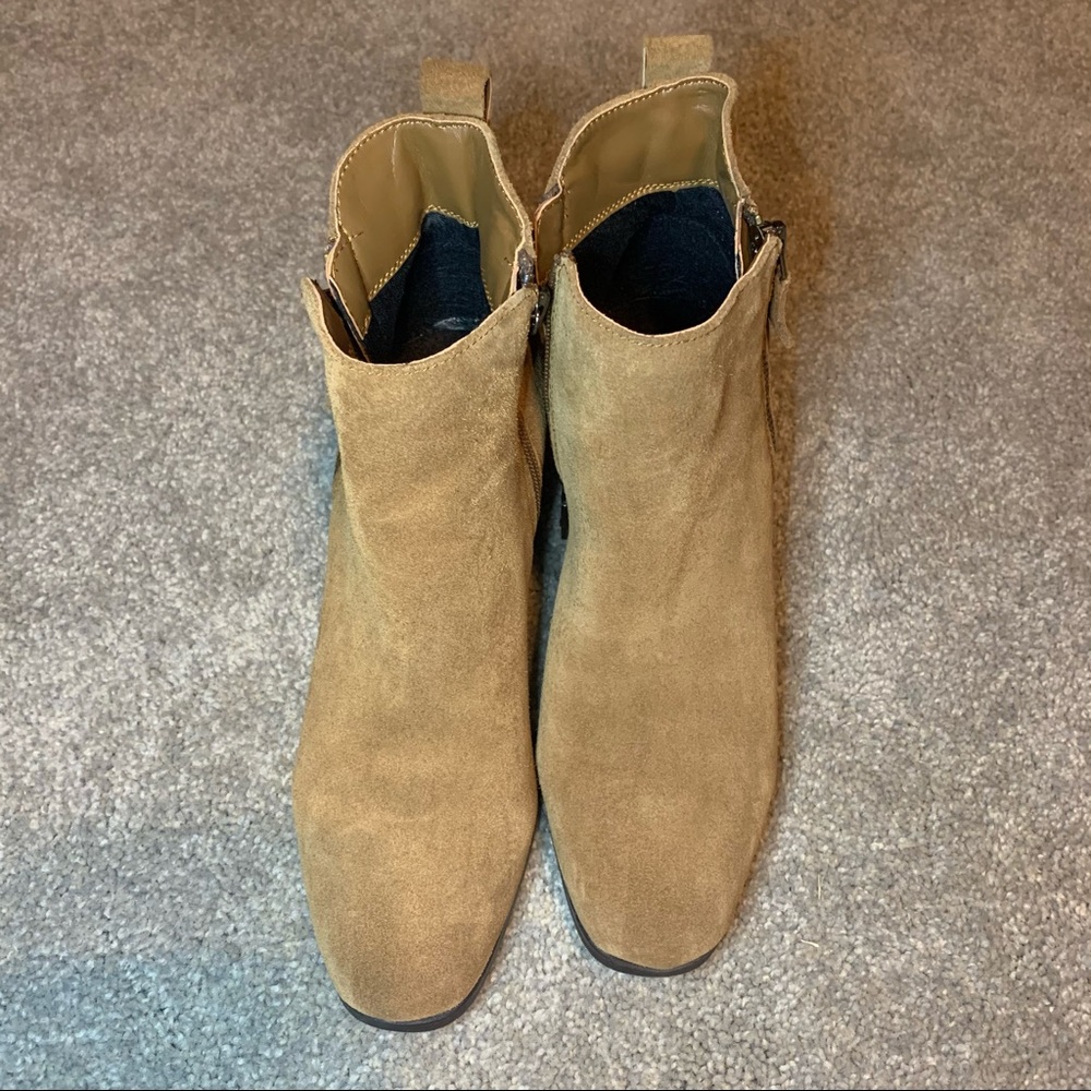 Light Brown Suede Booties